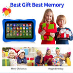 BDF Tablet für Kinder 7 Zoll Android 11 System 32 GB WiFi Bluetooth Dual-Kamera Bildungssoftware installiert mit Schutzhülle