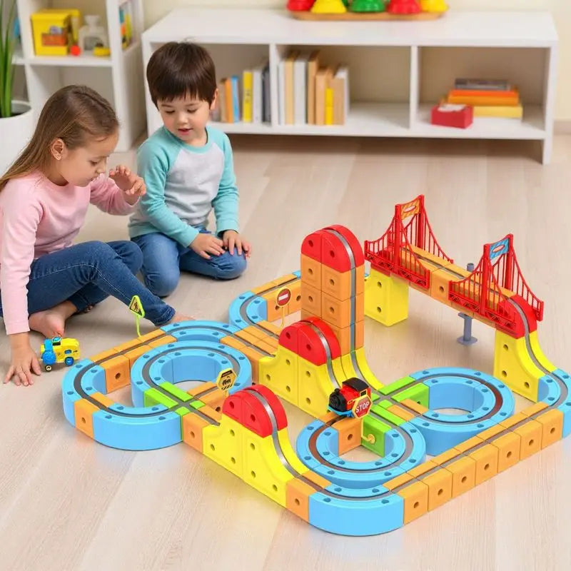 Elektrisches Magnetschwebebahn-Set für Kinder – Anti-Schwerkraft DIY Montage Magnetische Montageschiene Lernspielzeug für Jungen