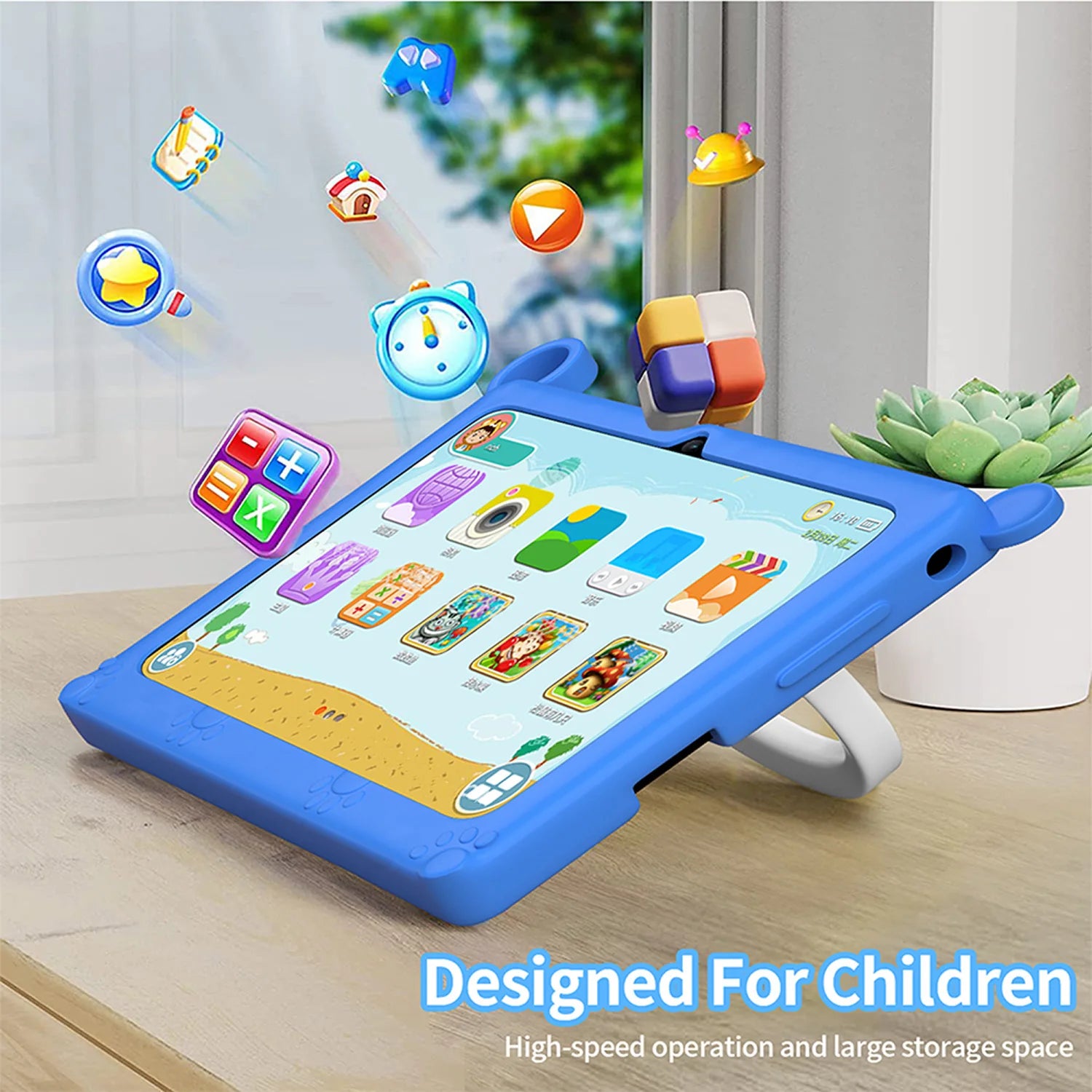 Neue globale Android Version 7 Zoll Tablets Quad Core 4GB+64GB ROM 5G WiFi Google Kids Tablets Tragbare kindersichere Schutzhülle