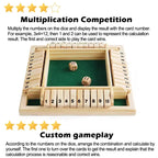 Holzwürfel-Brettspiel Shut The Box für 4 Spieler Klappen & Würfel Spiel Eltern-Kind Interaktion Familienunterhaltung