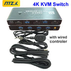 KVM Switch 4K 60Hz Umschalter USB 3.0 Hub Dockingstation Splitter Dock 2 Computer Tastatur Maus Drucker PC Zubehör teilen