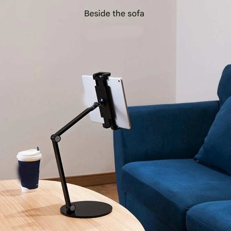 Heavy Duty Aluminum Tablets Stand With Rotating Base Ergonomic Support For Watching Movie And Reading Books