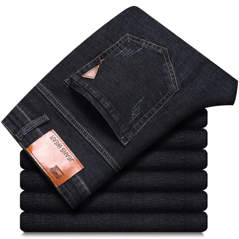 Herrenmode Straight Jeans Herren 2025 Neue Stretch Slim Fit Hose Bequeme Weiche Business Denim Hose Herren Markenbekleidung Zweitbild