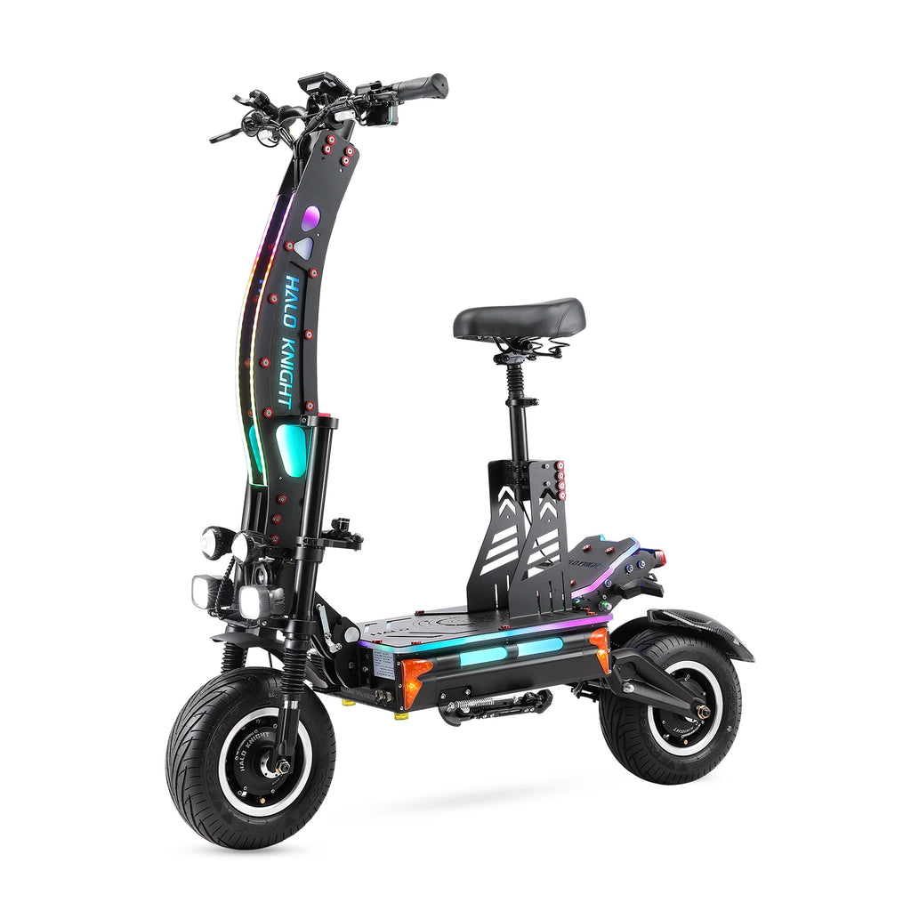 HALO KNIGHT T107Max 72V 8000W Elektroroller für Erwachsene, schnell, 120km/h, Leistungsstarker Doppelmotor, E-Scooter, Top E-Scooter