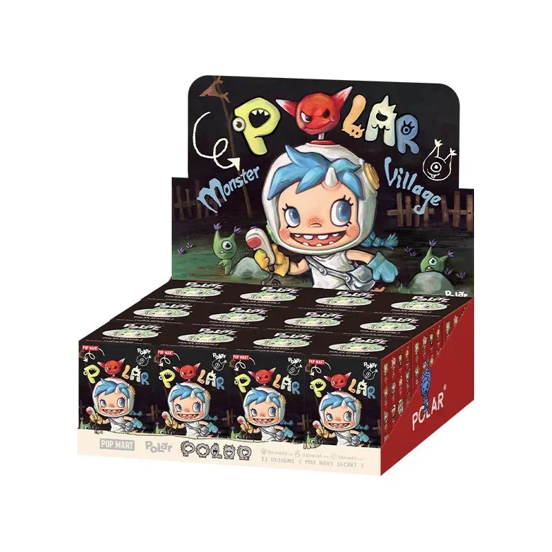 POP MART POLAR Monster Village Serie Blind Box – Süße Anime-Figuren, Ornamente, Überraschungsgeschenkpuppe – Originalspielzeug für Sammler