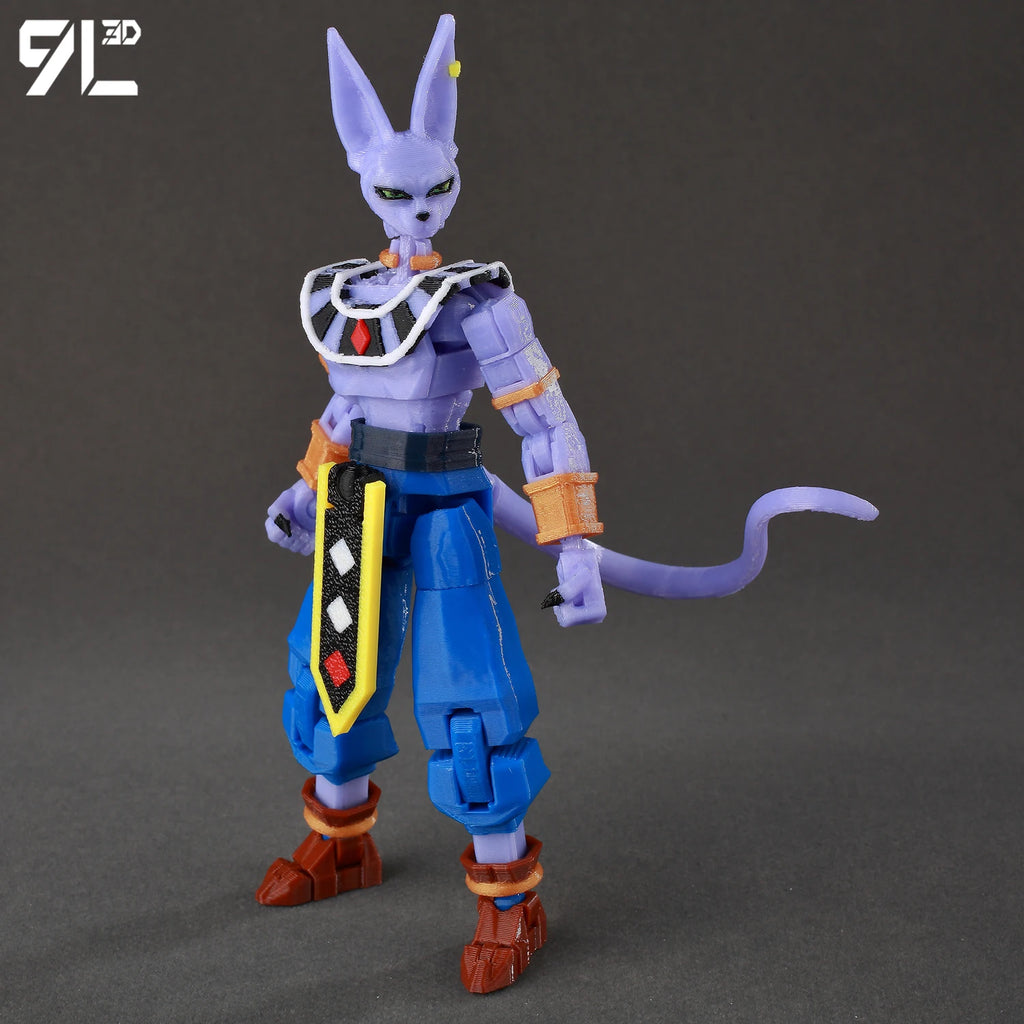 9L3D Gedruckte Dragon Ball Son Goku Vegeta Beerus Frieza Anime Lucky13 Dummy13 Titan13 Actionfiguren Mehrgelenkige Bewegliche Spielzeuge