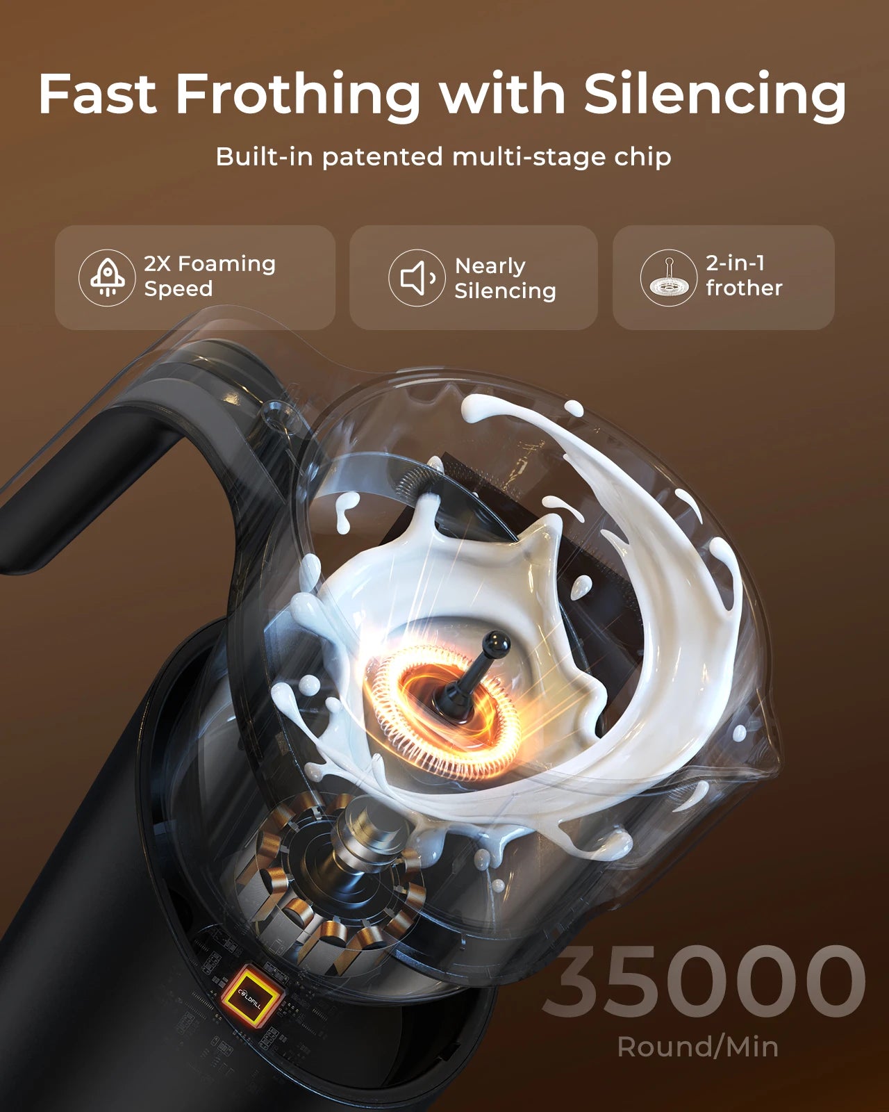 Milchaufschäumer und -erhitzer, 8-in-1 elektrischer Milchaufschäumer für Kaffee, 400 ml großes Fassungsvermögen, abnehmbarer Milchschäumer, spülmaschinenfest