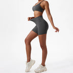 Hearuisavy Damen Yoga Shorts Sommer Soft Buttock Lift Gym Leggings High Waist Sport Shorts Damen Running Workout Shorts Female