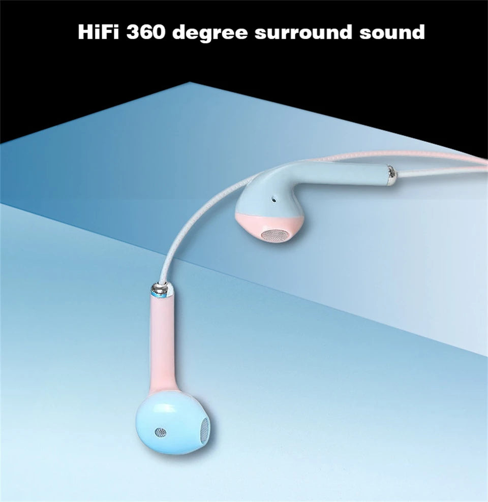3.5mm Kabelgebundene Kopfhörer mit Bass In-Ear-Stereo-Kopfhörer Musik Sport Gaming Headset mit Mikrofon für Xiaomi IPhone Huawei Samsung