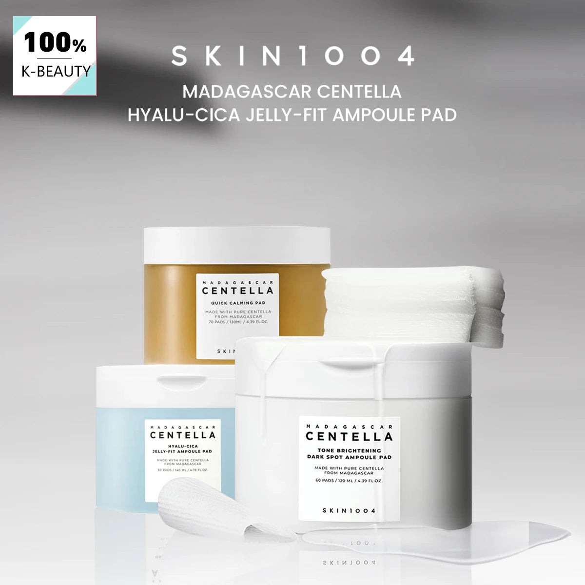 SKIN1004 MADAGASCAR CENTELLA PAD,Essence-Infused Pad Texture,For A Radiant Glow,Moisture Lock,Korean Skincare,Korean Makeup Main image