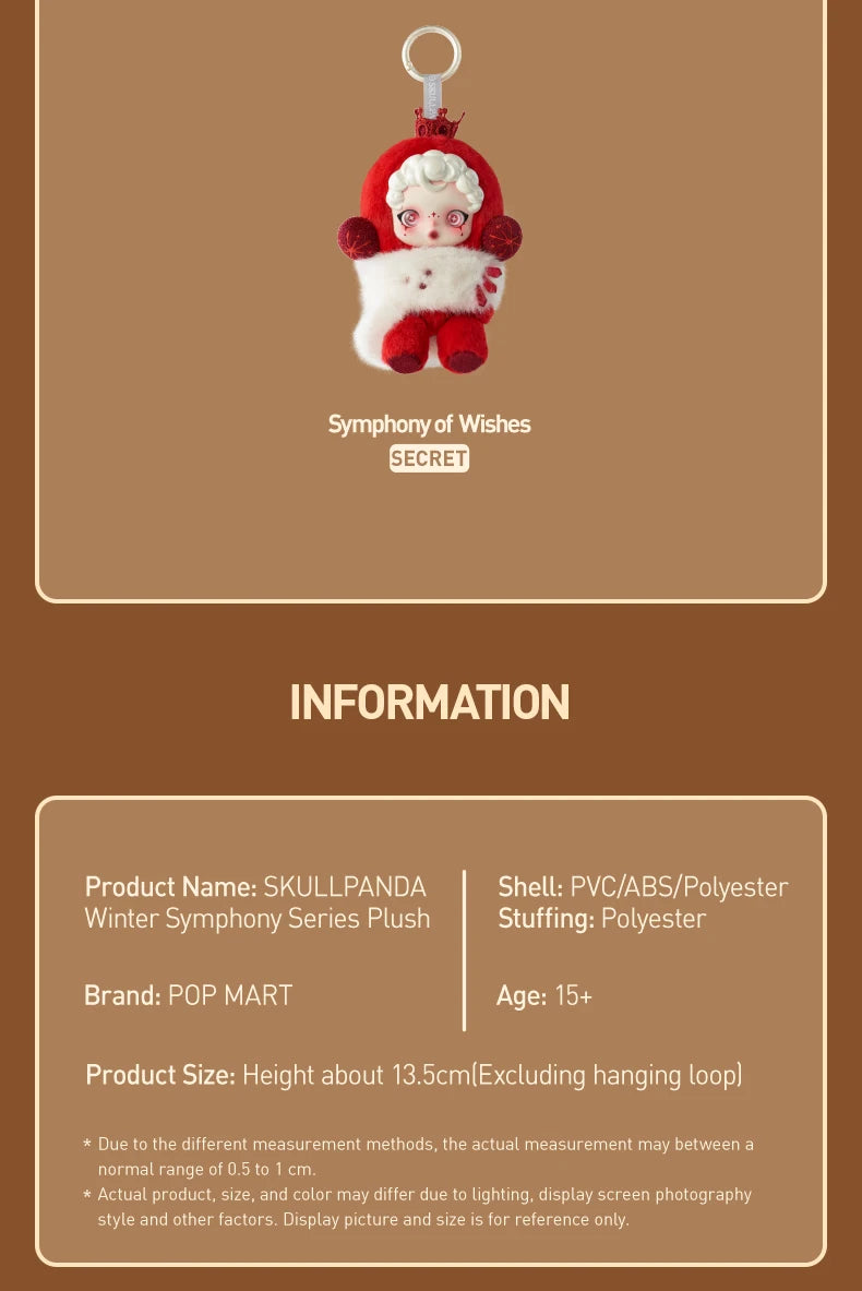 POP MART SKULLPANDA Winter Symphony Series Blind Box Mystery Box Guess Bag Spielzeug Puppe Süße Anime Figur Schreibtisch-Ornamente