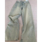 Y2K Harajuku Gothic Multi-Pocket Washed Black Jeans Herren Und Damen 2000er Heavy Industry Drag Pants Street Hip Hop Wide Leg Pants
