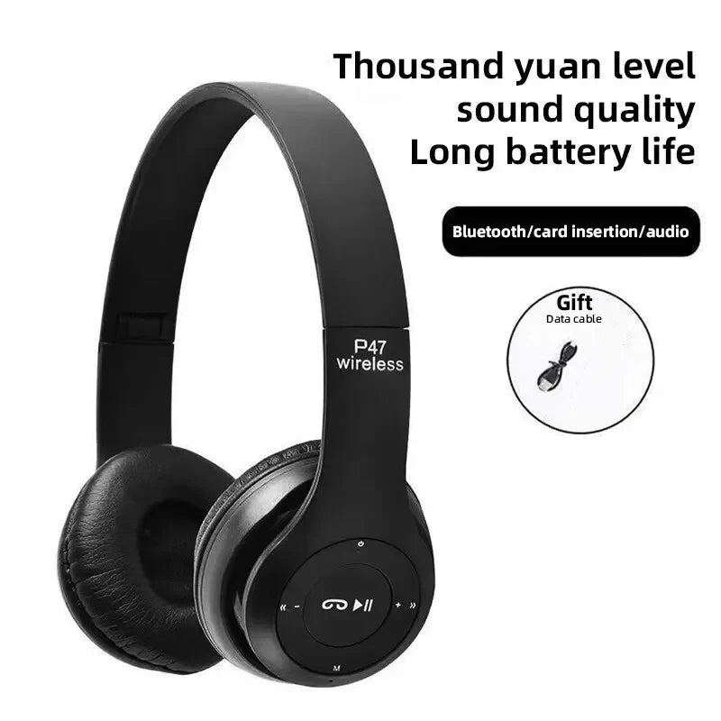 Lenovo Multifunktionaler tragbarer faltbarer kabelloser Bluetooth 5.0 Kopfhörer Für Bluetooth-Verbindung Kabelgebundene Verbindung
