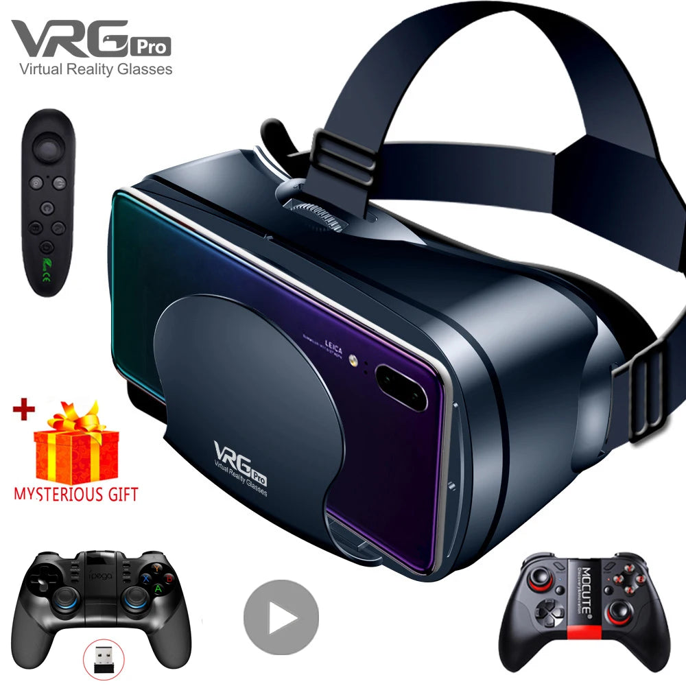 Virtual Reality 3D VR Headset Smart Glasses Helm für Smartphones Handy Mobile 7 Zoll Linsen Fernglas Brille Geräte Hauptbild