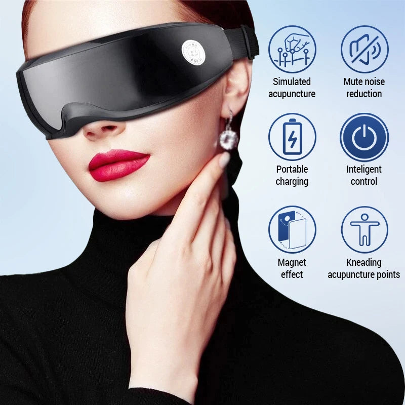 Augenmassagegerät 9 Modi Magnetfeldtherapie Vibrator Smart Augenmassagegerät Entfernung Lindert Müdigkeit Augapfelmassage Gesundheitspflege