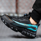 Herren Arbeitsschuhe Drehverschluss-Arbeitssneaker Schutzschuhe Industrie-Sicherheitsschuhe Durchtrittsicher Anti-Smash Stahlkappen-Schuhe