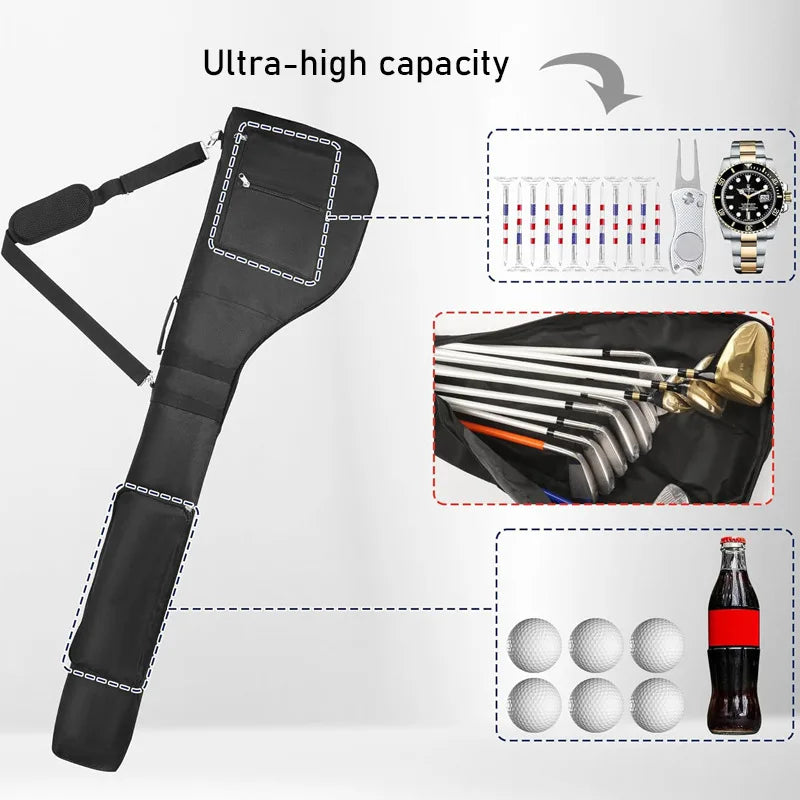Golf Sonntagstasche Golfschlägertasche Mini-Golftasche Trainings-Übungs-Golftasche Reiseetui faltbar Zweitbild