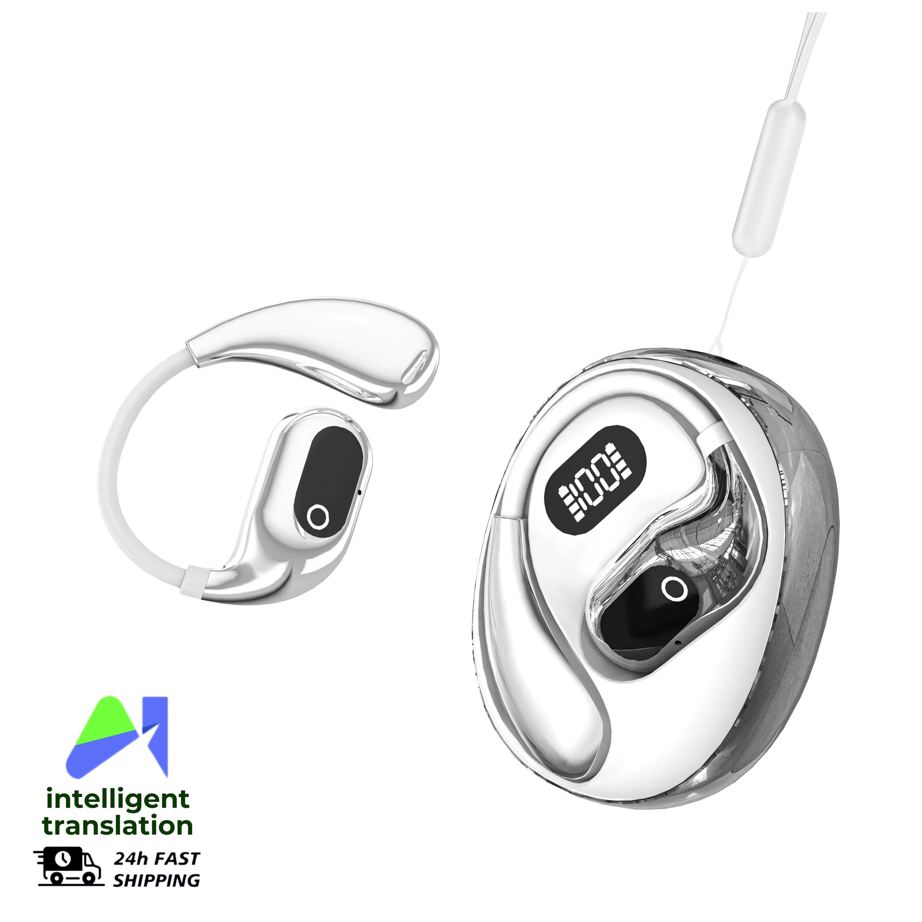 Echtzeit-Übersetzungs-Kopfhörer 144 Sprachen Übersetzer Kopfhörer Kabellose Bluetooth 5.4 Headsets für Business, Büro, Reisen