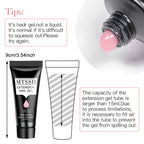 24-teiliges Set 20ml Poly Nail Extension Gel Kit Mini-UV-Lampe Versiegelung mit Basislack Überlack Professionelles Poly-UV-Nagelgel-Kit Starter-Kit