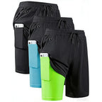 Herren Sportshorts Sportbekleidung Doppellagige Laufshorts 2-in-1 Badehosen Sommer Fitnessstudio Training Jogging Short Pants Herren
