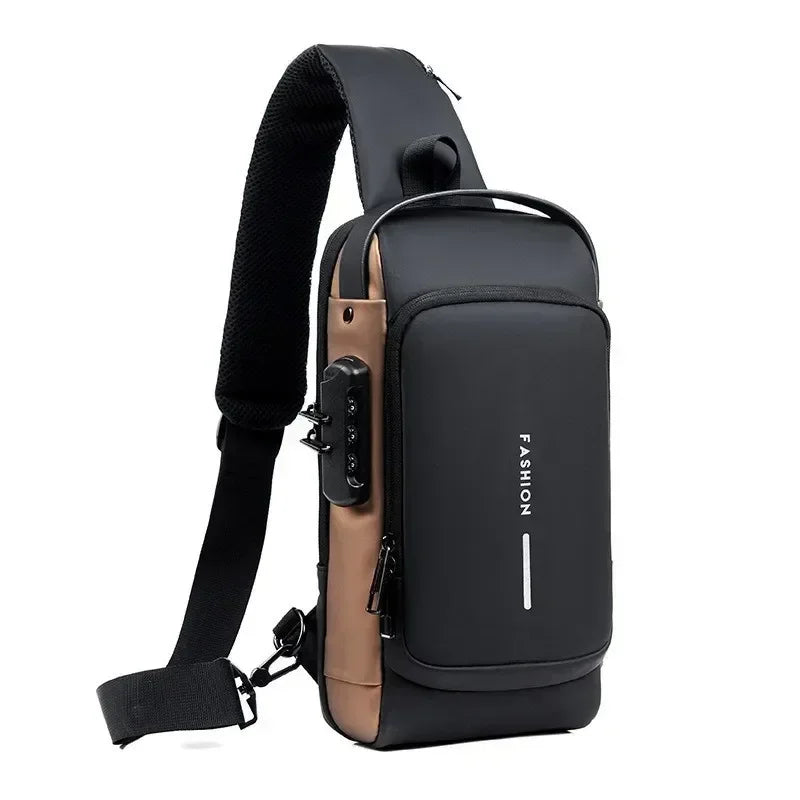 Men Anti Theft Chest Bag Shoulder Bags USB Charging Crossbody Package School Short Trip Messengers Bags Men's Oxford Sling Pack Hauptbild