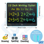13/16 Zoll LCD Zeichentablett Schreibtafel Farbe Doodle Zähltafel Pädagogisches Spielzeug für 3-12 Jahre Kinder Geschenke