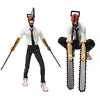 Anime Chainsaw Man Figur 2er Set Denji Actionfigur 14-17cm Auto Dekoration Puppe PVC Modell Sammlerstücke Kindergeschenke