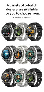 GPS Smart Watch for Men 2G ROM GPS Offline Maps Waterproof Swim Hiking Fitness Tracker Sleep SpO2 Rugged Durable Smartwatch GPS