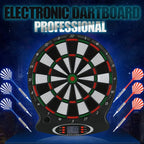 Professionelle elektronische Dartscheibe mit LCD-Anzeige, 6 Darts inklusive, für Zuhause, Bar und Party