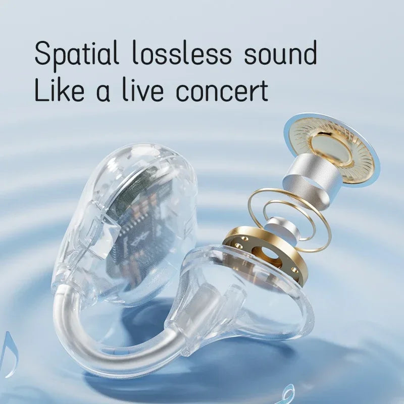 Lenovo Wireless Headsets Bluetooth 5.3 ENC Earbuds LED Power Display TWS Sport Noise Cancel Kopfhörer mit Mikrofon für iPhone