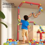 Magnetisches Bullet Train Set für Kinder mit elektrischer Lokomotive, DIY-Gleisbausteinen, pädagogischem MINT-Bauspielzeug, Geburtstagsgeschenk