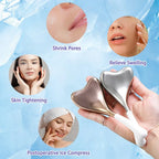 Kühlende Spa-Eisgloben-Roller, Edelstahl-Gua-Sha-Kryo-Sticks, Gesichts- und Augenmassagegerät, Hautpflegewerkzeuge, Geschenke für Frauen
