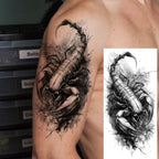 1 Blatt Kobra Schlange Drache Skorpion Temporäre Tattoos für Männer Frauen Wasserdicht Langlebig Löwe Tiger Wolf Fake Tattoo Aufkleber