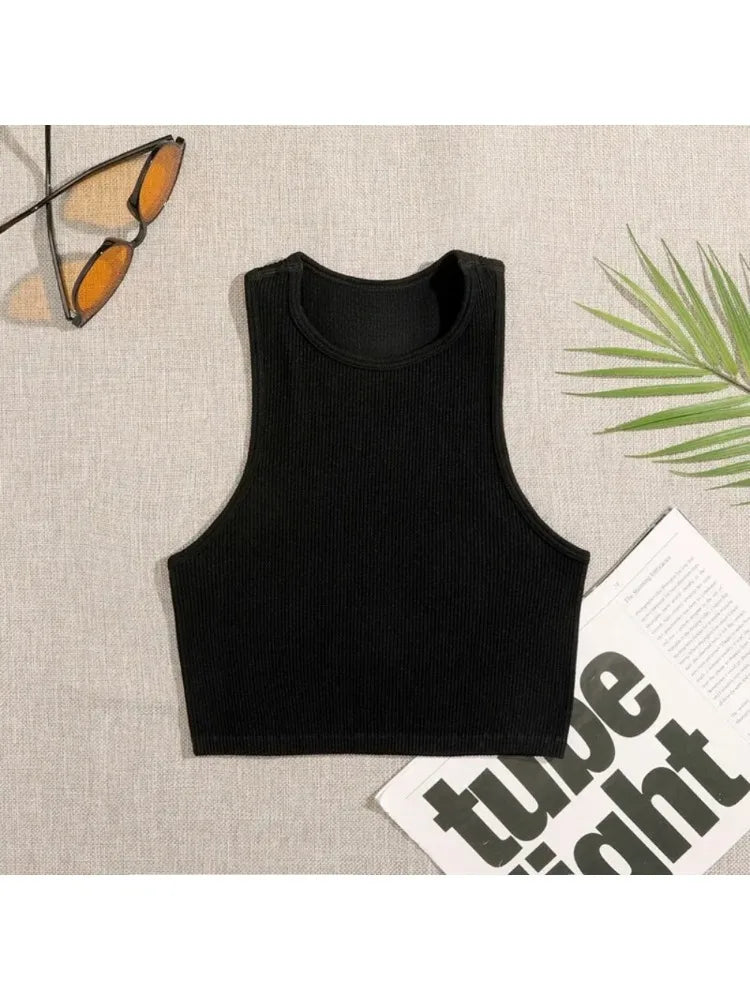 Yoga-Top – Damen-Sportbekleidung – Schwarz-weiß gestreiftes Design – Kurzärmliges Oberteil – Nahtlose Verarbeitung – Streetwear