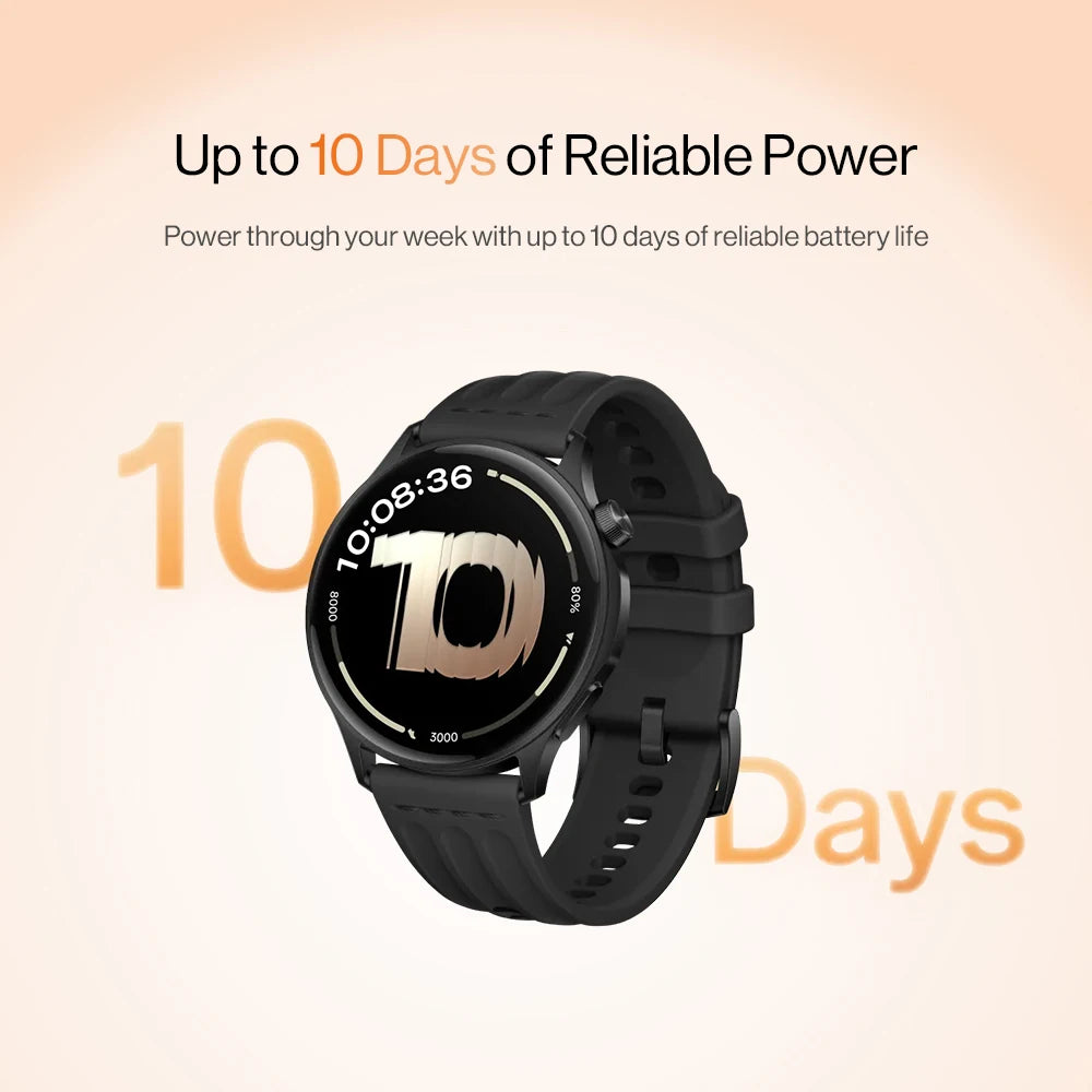 Globale Version OnePlus Watch Lite Smartwatch, 1,46 Zoll Display, 59g, 10 Tage zuverlässige Akkulaufzeit, Herzfrequenz, Blutsauerstoffüberwachung