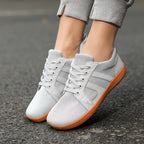 FANCYLEE Klassische Damen GAT Barfuß-Sneaker Retro Wildleder Minimalistische Walkingschuhe Weite Passform Zero Drop Freizeitschuhe Größe 36-41