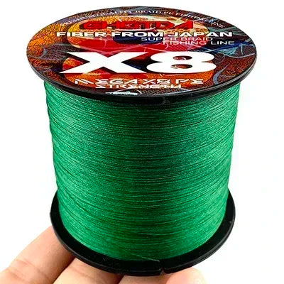 8 Strands Multifilament Angelschnüre Salzwasser Fliegen-Karpfen geflochtene Schnur X8 Spinnköder Angelschnur für Barsch 300m/500m 18lb-78lb