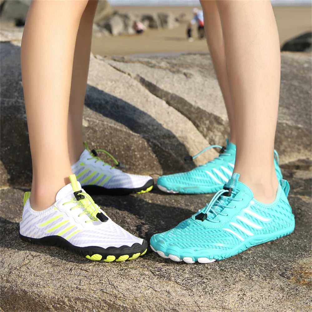 Unisex-Schnelltrocknende Wasserschuhe Herren Damen Bunte Strand-Schwimm-Surf-Wasserschuhe Paar Barfuß-Upstream-Sneaker