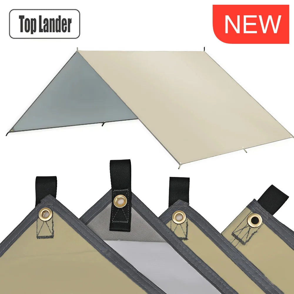 Campingplane Wasserdichtes Zelt Touristenmarkise Schatten Gartenüberdachung Strandsonnenschutz Outdoor Ultraleichter Sonnenschutz Wandern Rucksackreisen