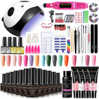 Limegirl Nagelset Nagelgel-Werkzeugset 54W Nagellampe 18/12/7 Farben UV-Gel-Nagellack-Set Enthält Nagelfräser Nagelset