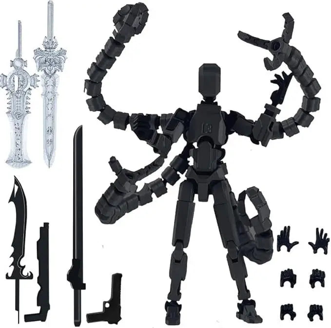 T13 Actionfigur, 3D-gedruckt, mehrgelenkig, beweglich, Titan 13 Lucky Dummy Nova Roboter-Actionfigur, Desktop-Montage, fertiges Geschenk