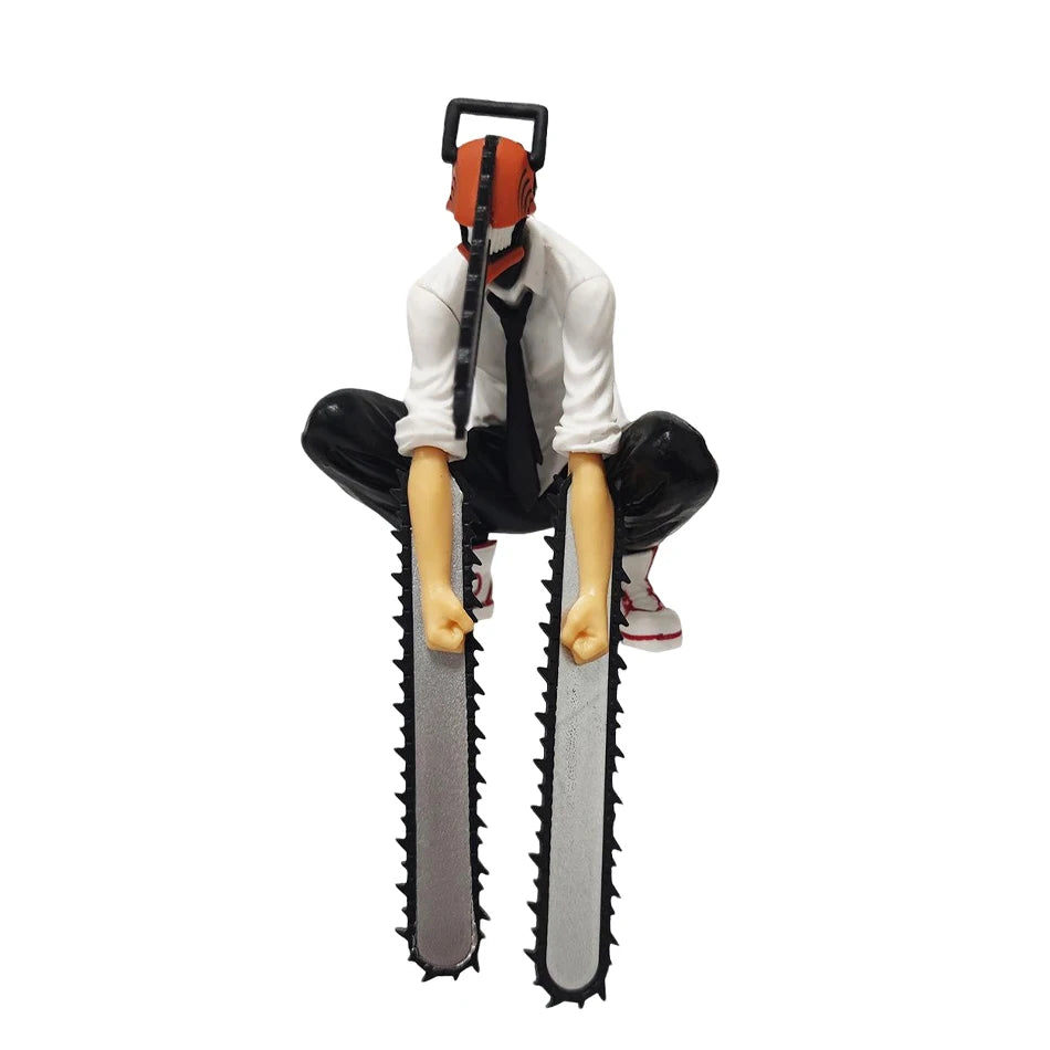 Anime Chainsaw Man Figur 2er Set Denji Actionfigur 14-17cm Auto Dekoration Puppe PVC Modell Sammlerstücke Kindergeschenke