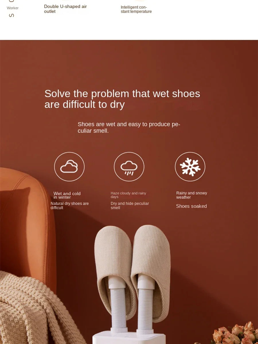220V Schuhtrockner Elektrischer Zeittrockner Ausziehbar Schnelles Trocknen UV-Sterilisation Haushalt Reise Faltbare Schuhe Stiefel Socken Handschuhe