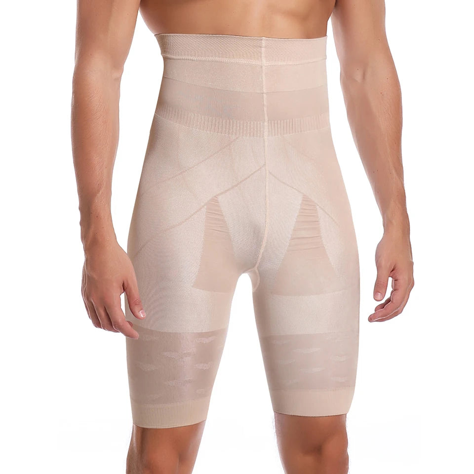 Herren Body Shaper Bauchkontroll-Shorts Shapewear Bauchmieder Boxer Slips Hohe Taille Schlankheitsunterwäsche Bein Kompressionshose