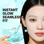 Korean Skincare PDRN Hyaluronic Acid Capsule 100 Serum Mask,Daily Moisturizing Salmon PDRN Serum Mask for Everyday Glow (10EA)