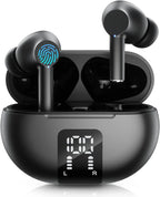 Kabellose Bluetooth 5.3 Kopfhörer 60 Std. Wiedergabezeit LED-Leistungsanzeige Ohrhörer Mikrofon Geräuschunterdrückung Stereo Sound Earphones
