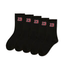 Herren-Crew-Socken, klassisch, Design mit Nummer 23, bequem, atmungsaktiv, feuchtigkeitsableitend