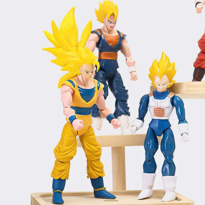 12-18CM Anime Dragon Ball Z Super Saiyajin Son Goku Broly Vegeta Anime Actionfigur Modell Geschenke Sammlerfiguren für Kinder