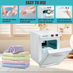 150W UV-Ozon Beheizter Handtuchsterilisator 5L Schnelle Aufwärmzeit für Spa Nagelstudio 3-in-1 Desinfektion mit Wärme & UV & Ozon