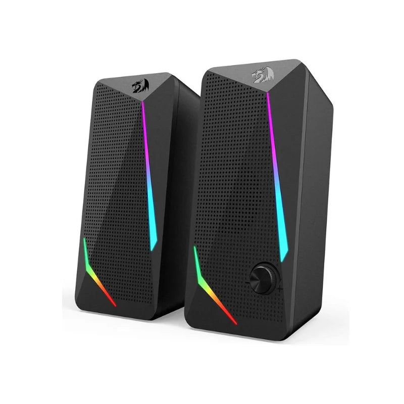 Redragon GS510 Waltz RGB Desktop-Lautsprecher, 2.0 Kanal PC Computer Stereo Lautsprecher mit 4 farbigen LED-Hintergrundbeleuchtungsmodi, erweitert Hauptbild